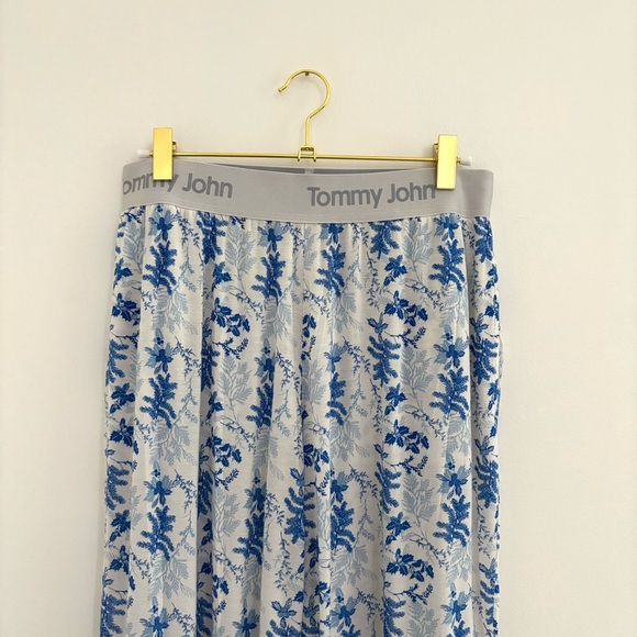 Tommy John Second Skin Sleep Pants Womens Size Small Floral Blue Lounge Comfy - Picture 2 of 6